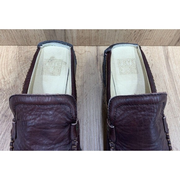 Frye Aztec Clog Crept Wedge Slides  Women’s Size 8.5 Brown Leather Square Toe - Picture 8 of 16